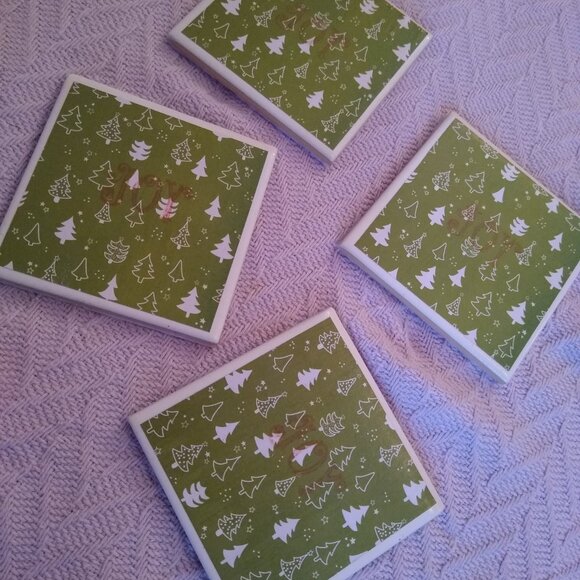 Holiday Coasters - Christmas Tree Themed - Picture 2 of 5
